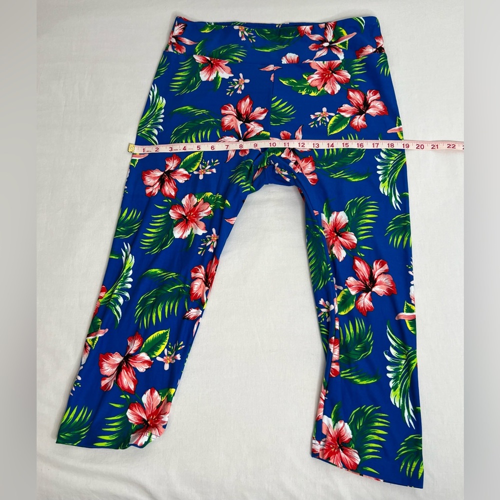 No Boundaries Womens Juniors Size XL 15-17 Legging Blue Floral Print - Picture 7 of 10